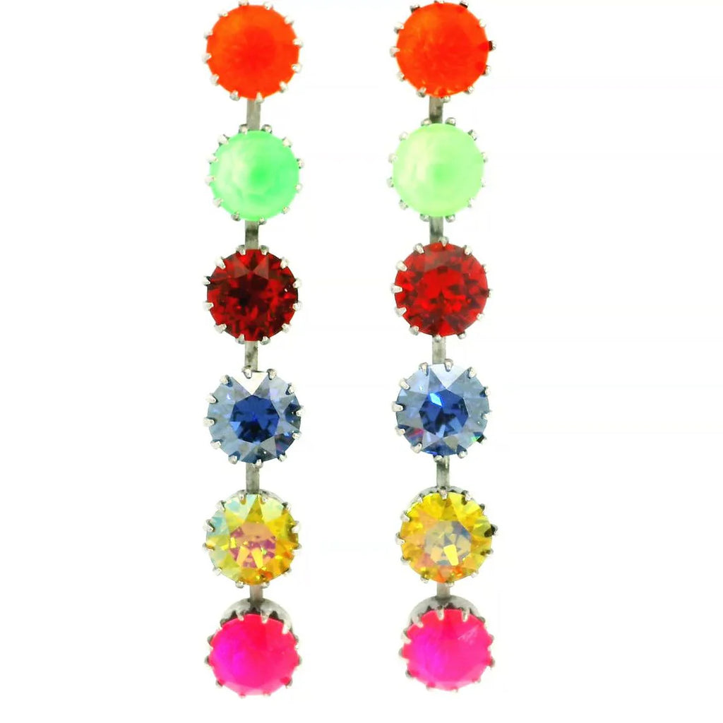 Electric Orange Mini Lilibet Swarovski Earrings