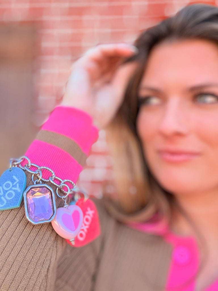 Candy Hearts Charm Bracelet