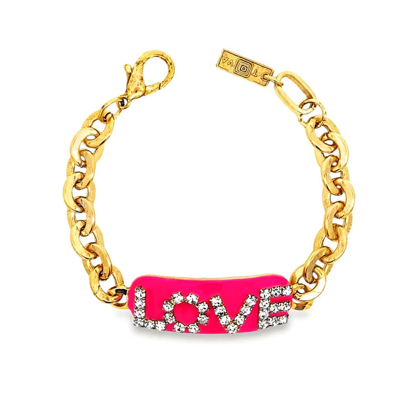 LOVE ID Bracelet- NEON PINK