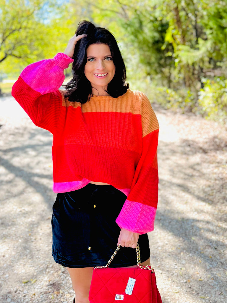 Yacht Club Stripe Sweater - Rainbow