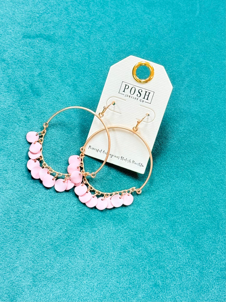 Blush Pink Charming Dangle Earrings