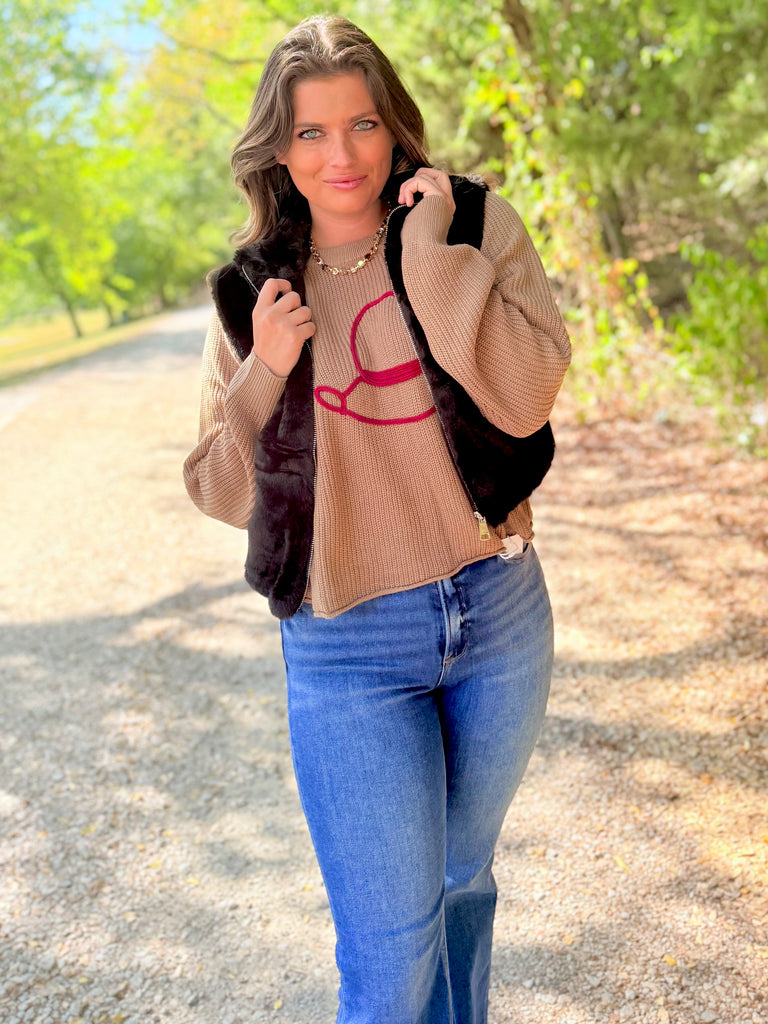 The Cozy Luxe Vest - Black