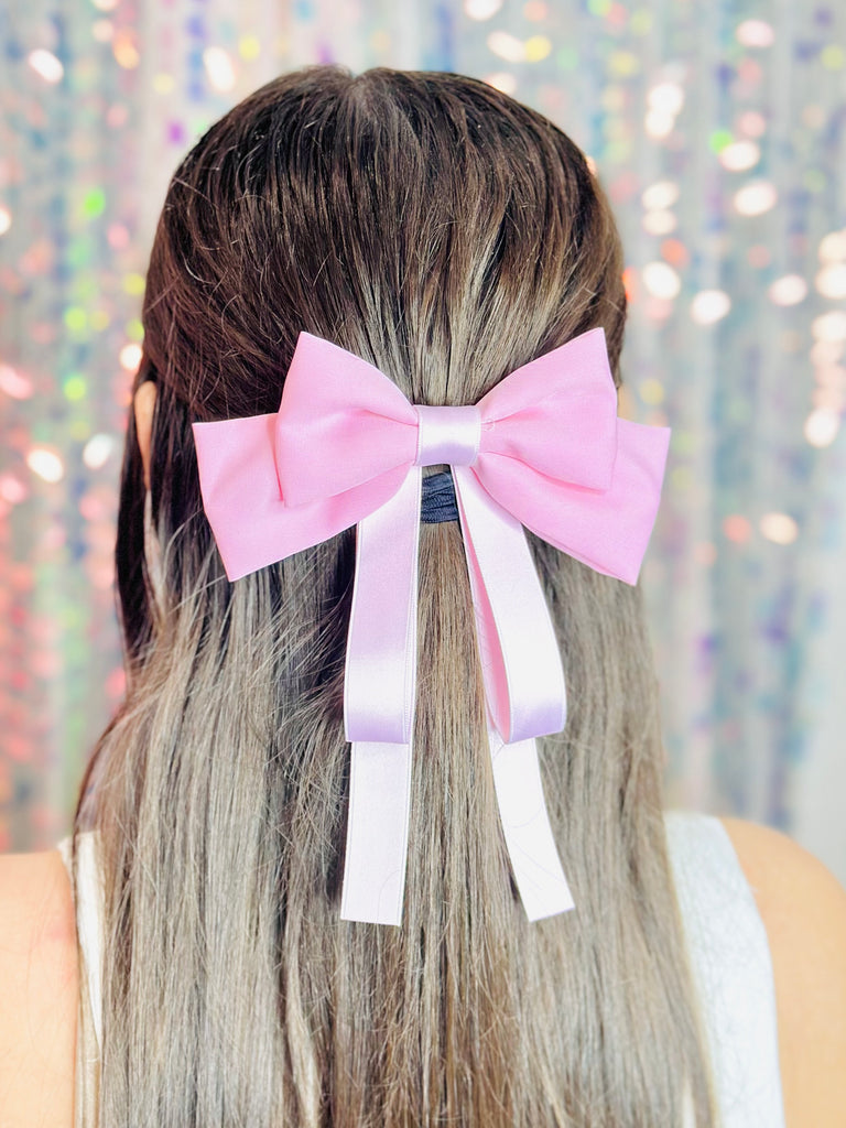 Just Girly Thingz Bow Barrette Clip- Pink