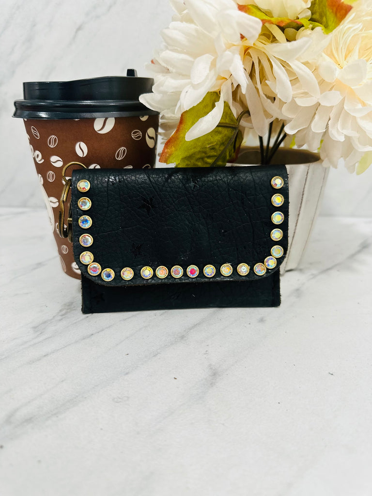 Matte Black Stars Dolly Card Holder