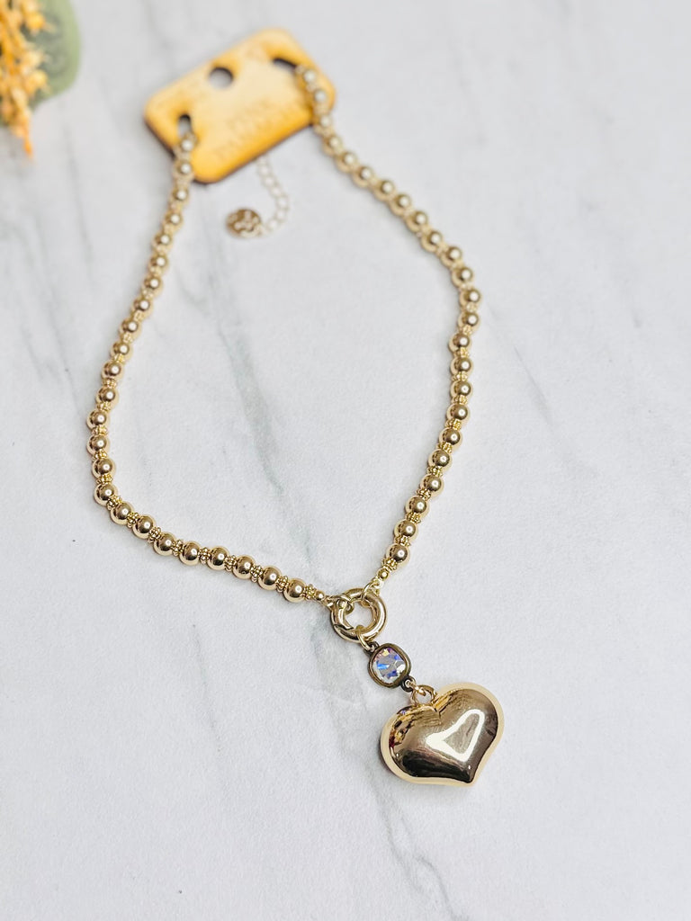 Golden Grace Crystal Drop Necklace