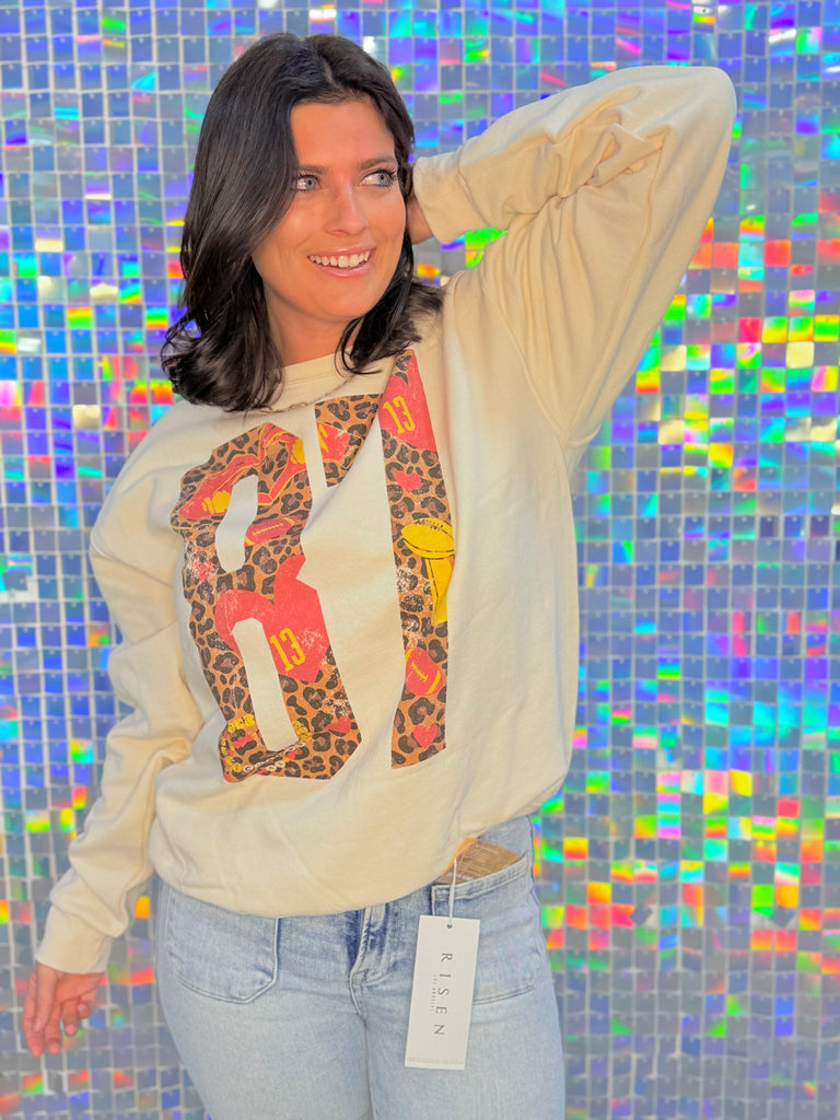 87 Leopard football Sweatshirt