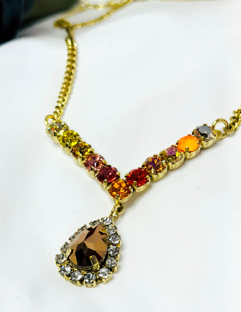 Fire Crystal Ivo Necklace