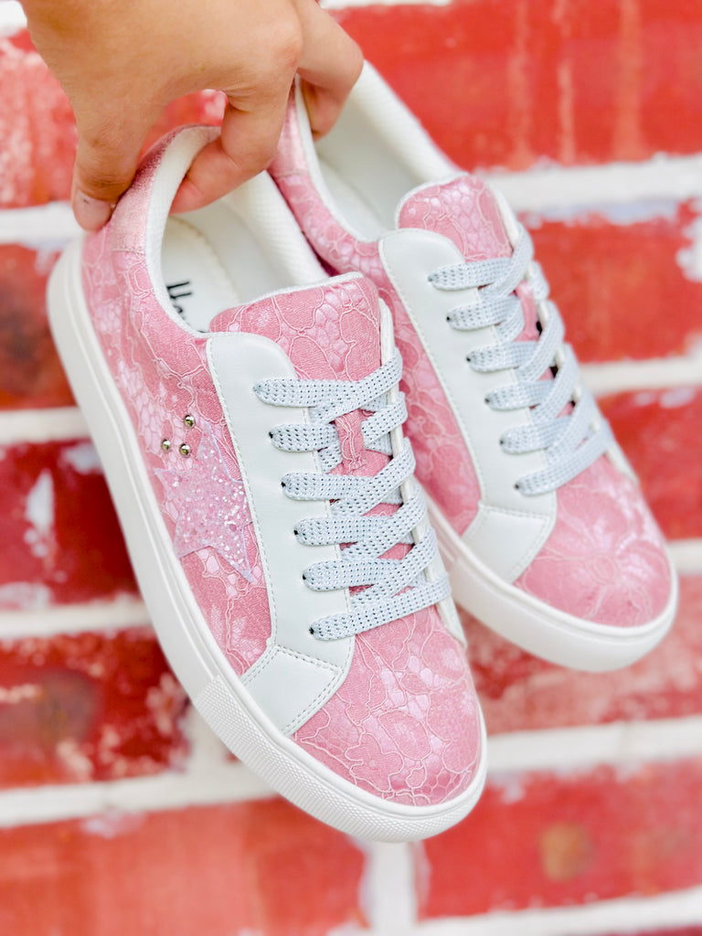 Pink Lace Supernova Tennis Shoes