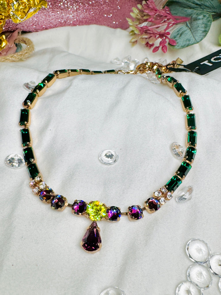 Agatha Emerald Crystal Necklace