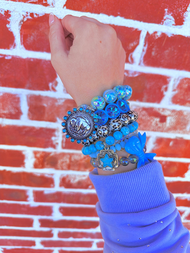 Loving Blues Beaded Bracelet Set