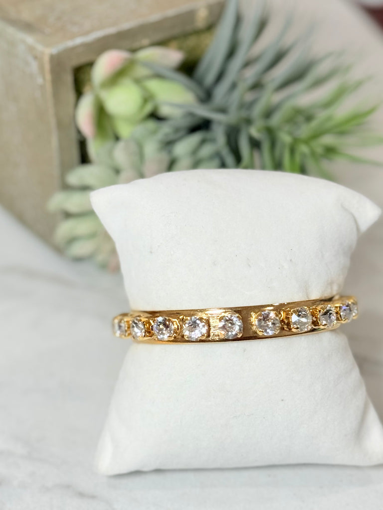 Kiki Swarovski Bracelet Cuff in Gold