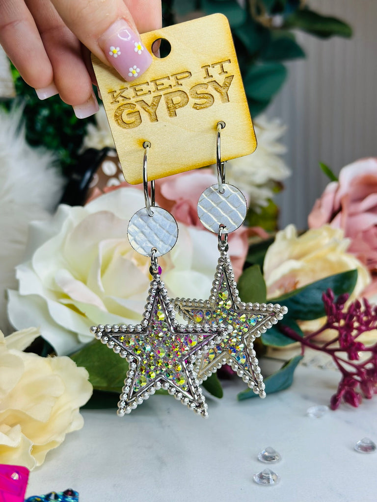 Starry Cluster Opal Drop Earrings
