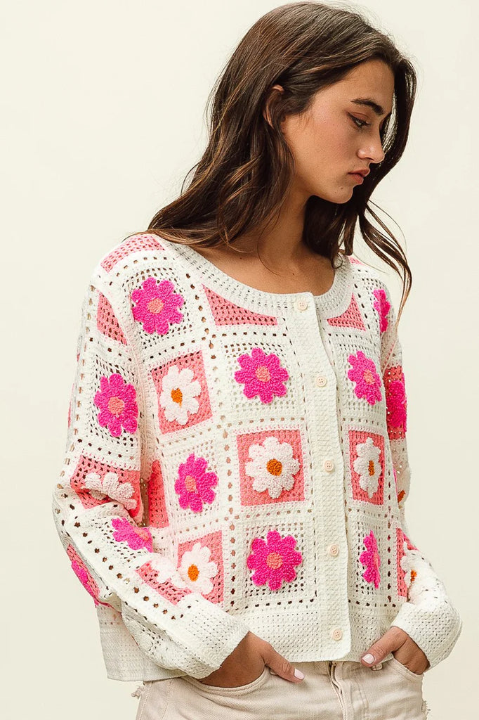 Flower Crochet Lace Cardigan Top