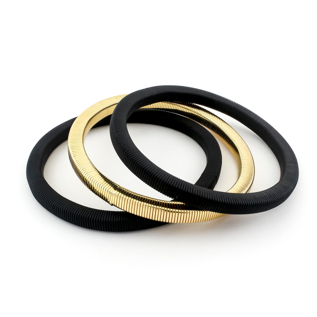 FIFI Black Bangle Bracelet Stack