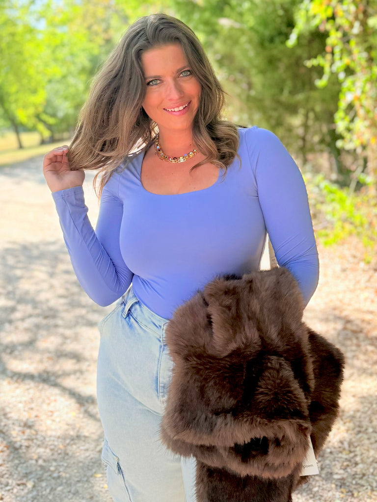 The Essential Contour Bodysuit - Blue Dawn