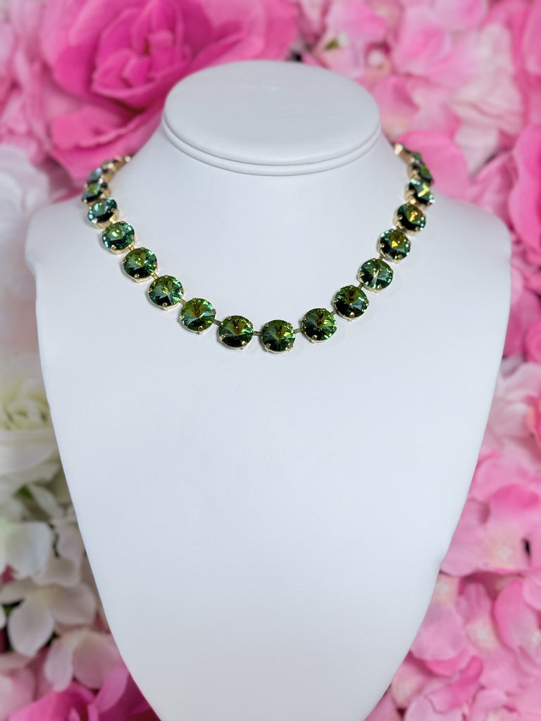 Sofia Swarovski Necklace in Chrysolite Citrine