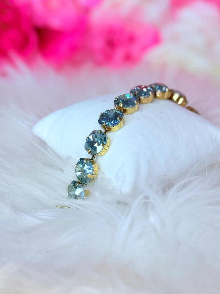 Indra Swarovski Bracelet  - Aqua Champagne