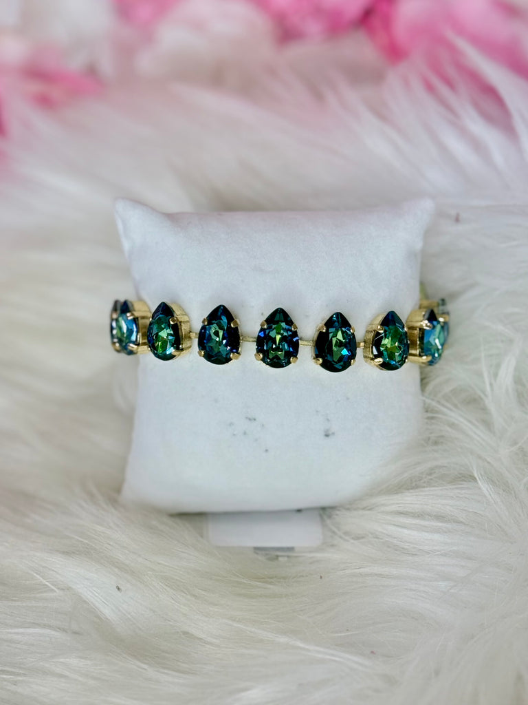 Avani Swarovski Bracelet - Emerald Blues