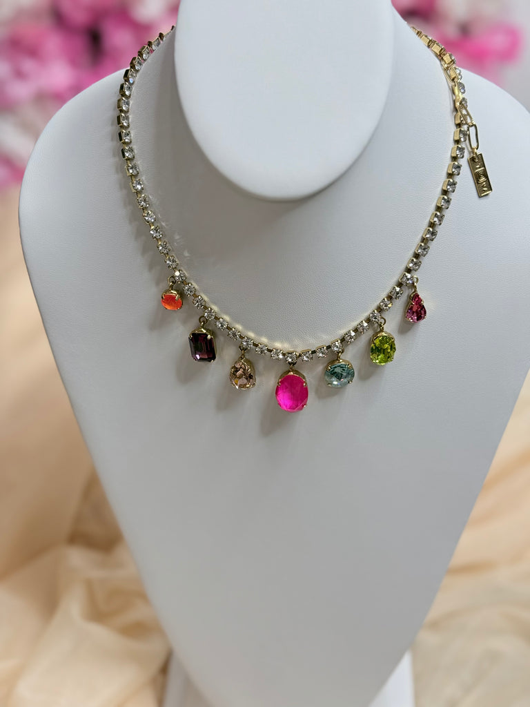 Zeren Swarovski Necklace in Electrics