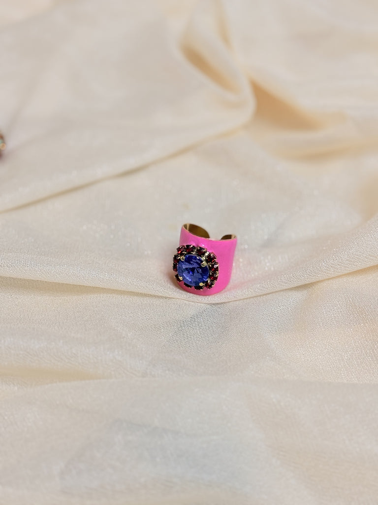 Jacci Ring Enamel Pink