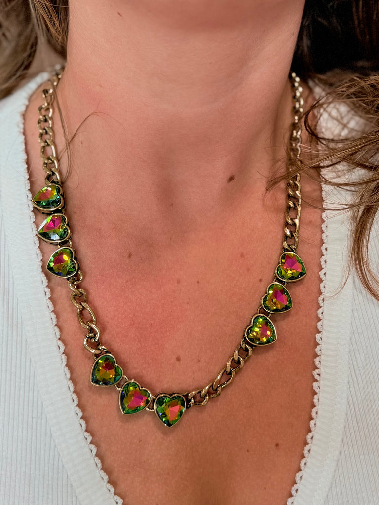 Give Me all the Hearts Chain Necklace