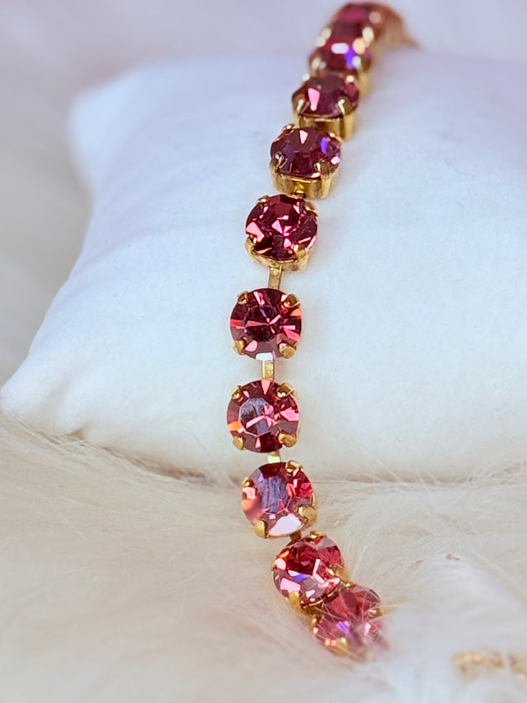 Izzy Swarovski Bracelet - Darker Rose Luster