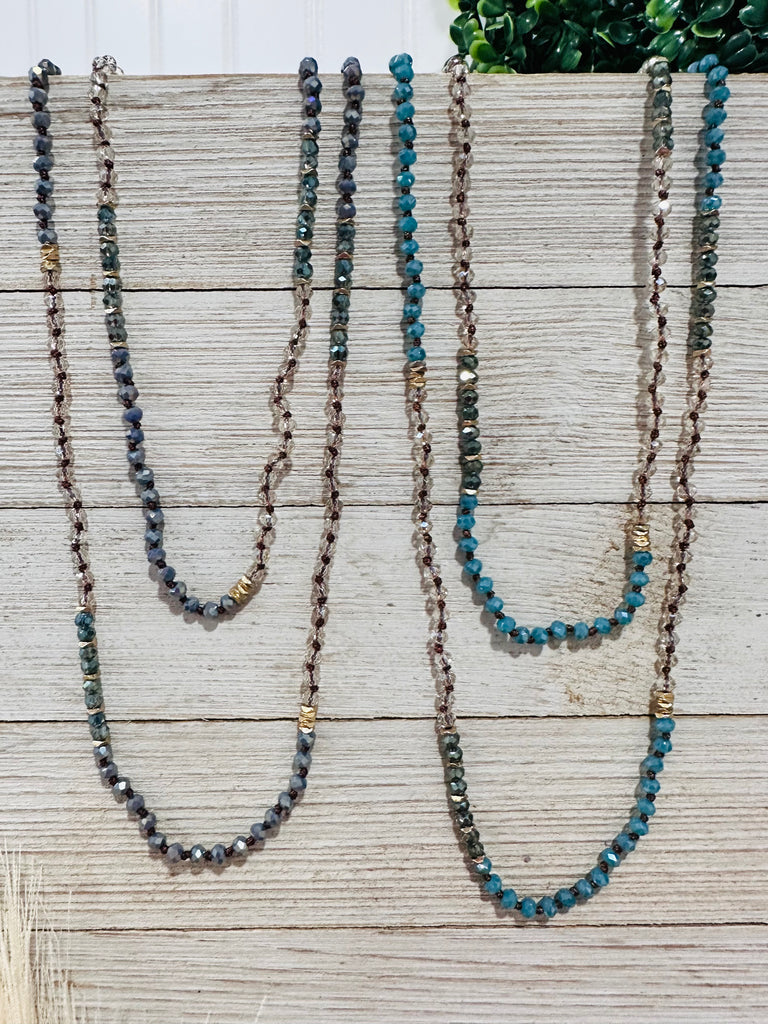 Multi Beaded Wrap Necklace (color options)
