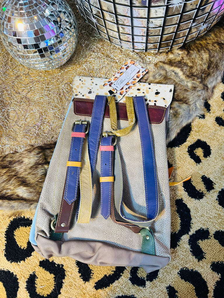 Sosie Leather Western Drawstring Tote Bag