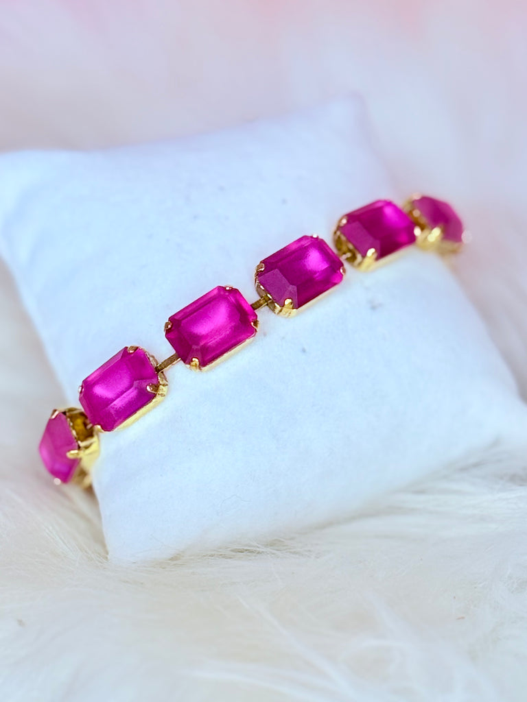 Monique Swarovski Bracelet  - Dark Rose Matte Glow