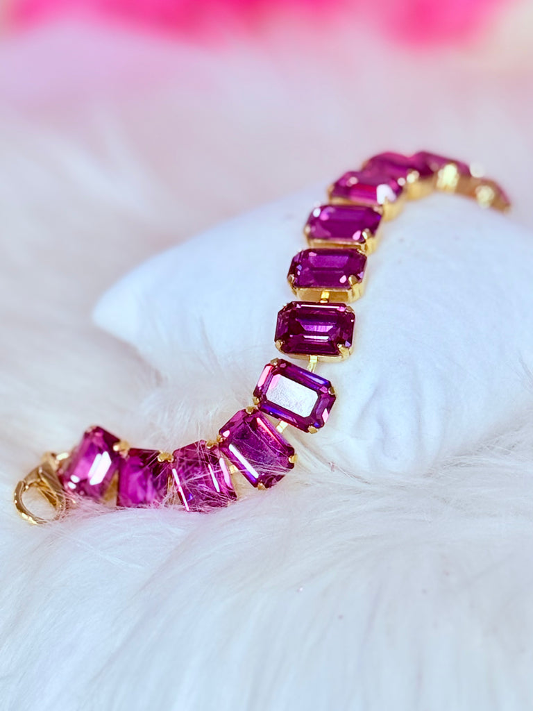 Erina Swarovski Bracelet  - Dark Rose Matte Glow