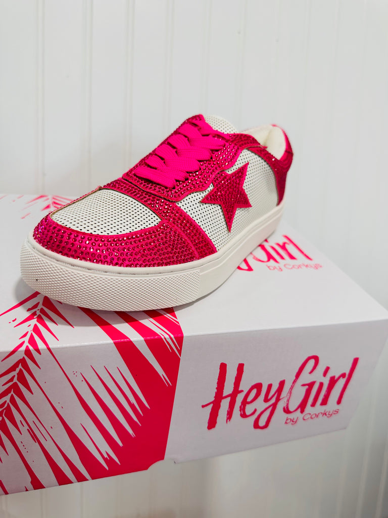The Stars in Your Eyes Pink Studded Tennis Shoe