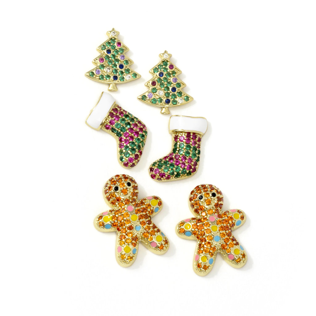 Gingerbread Holiday Earring Set