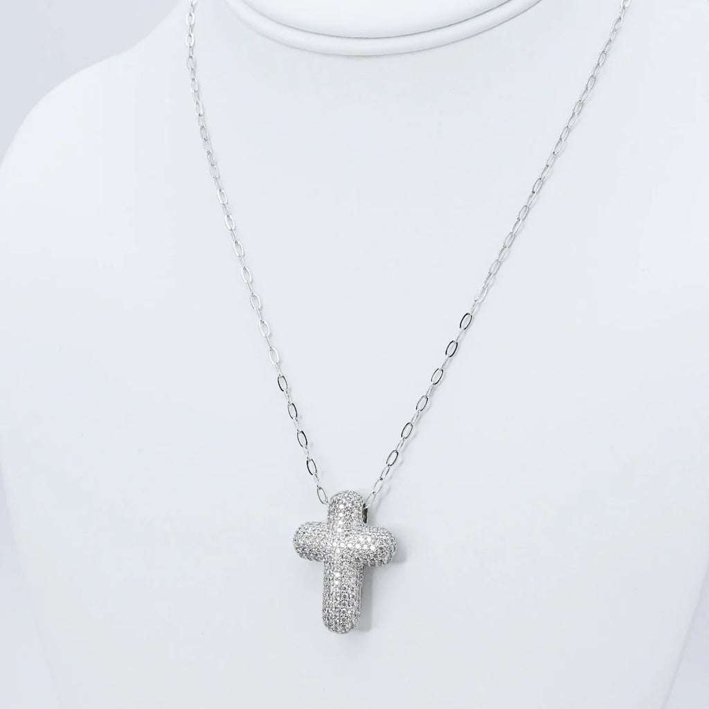 Silver Faithful Glow Cross Necklace