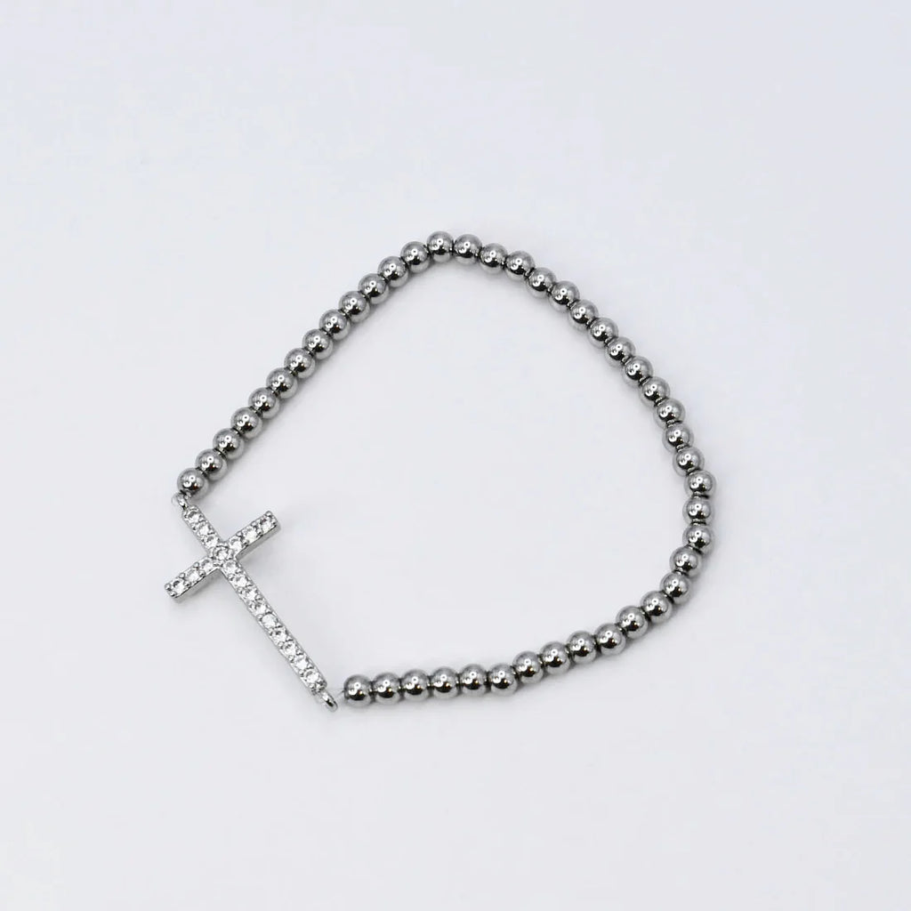 Have Faith Silver Plated Cross Bracelet