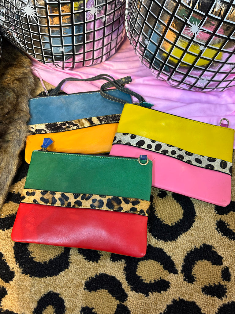 Just Like Luca leather Clutch/Wristlet (Options)
