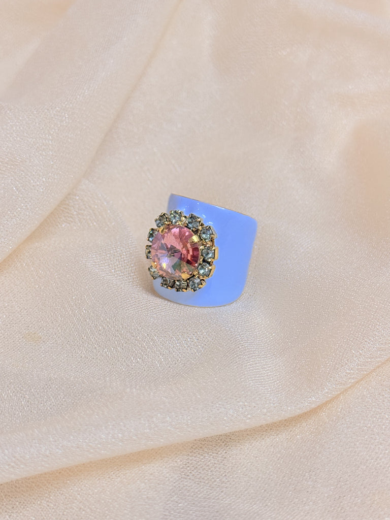 Jacci Ring Enamel Baby Blue