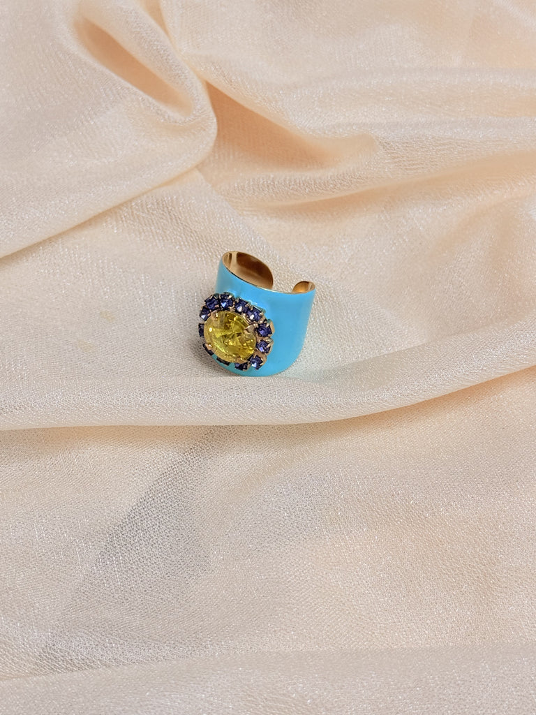 Jacci Ring Enamel Turquoise