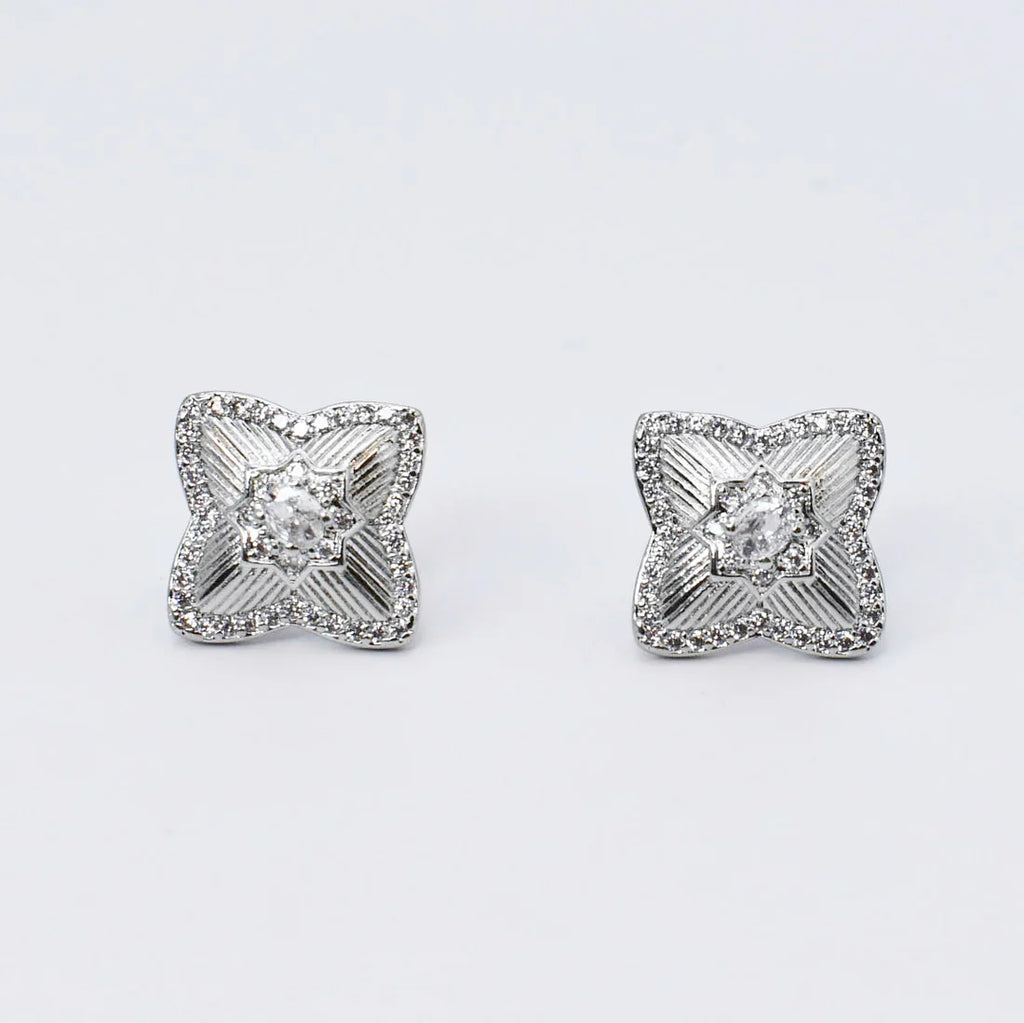 Silver Touch Of Spark Stud Earrings