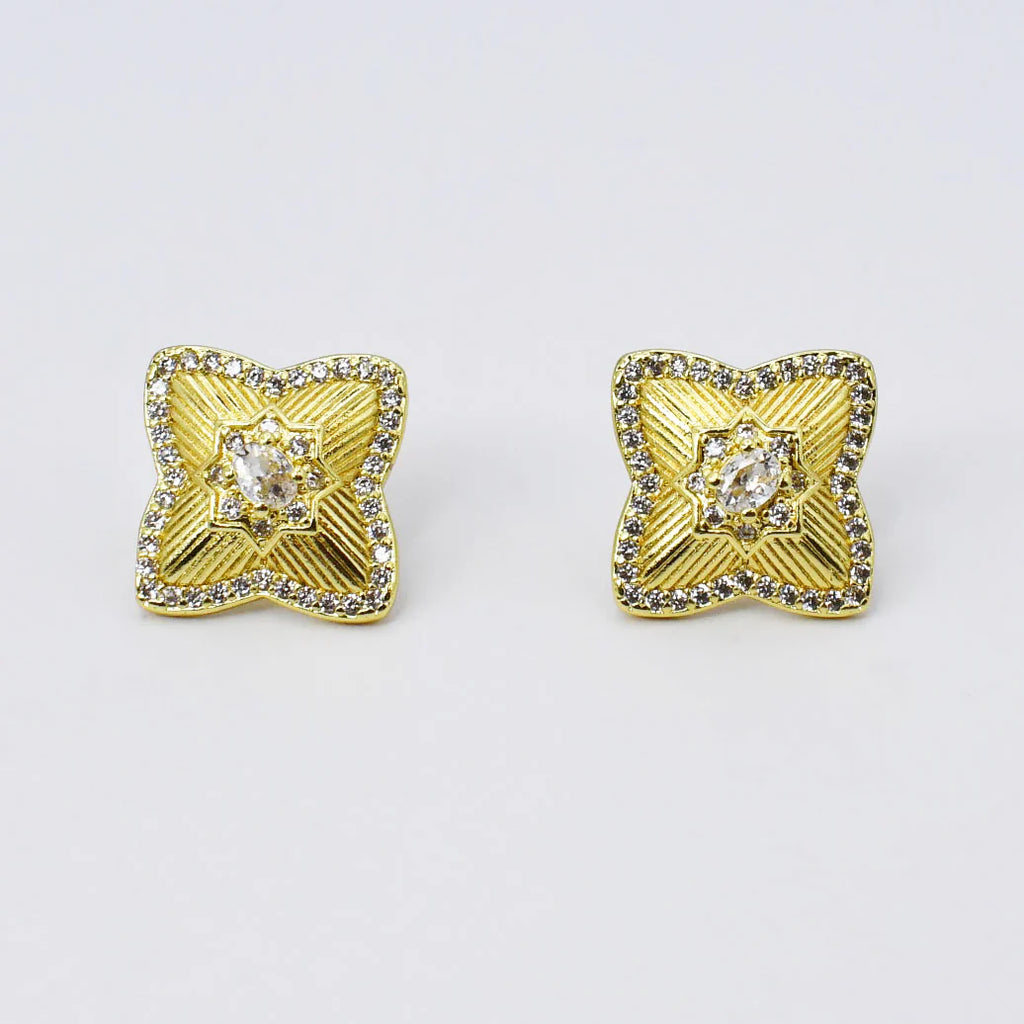 Gold Touch Of Spark Stud Earrings