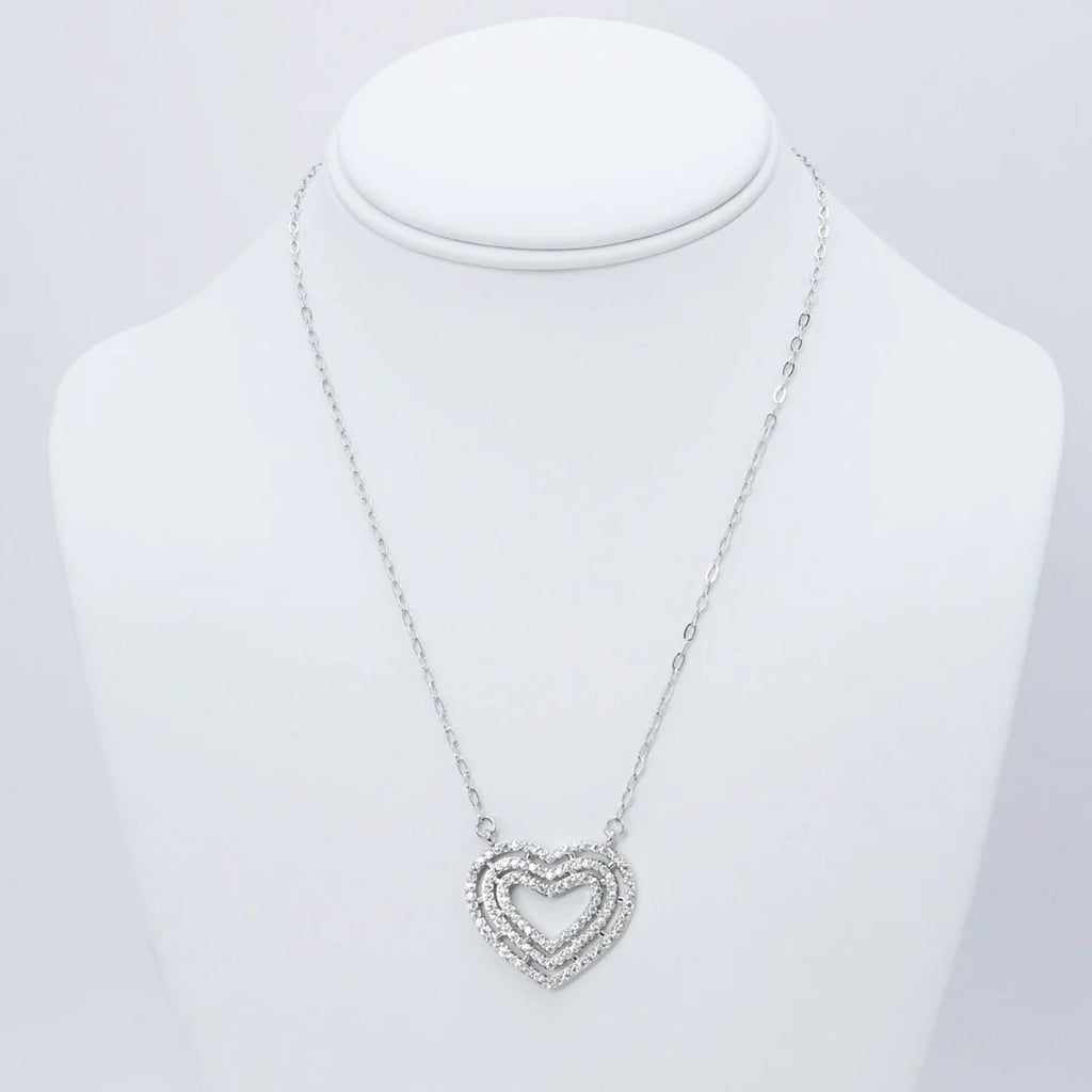 Pure Love Silver Crystal Necklace