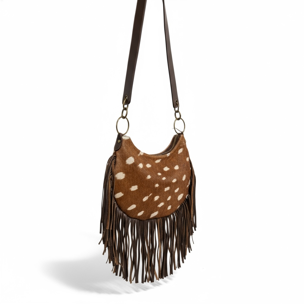 Half Moon with Fringe Handbag - Axis