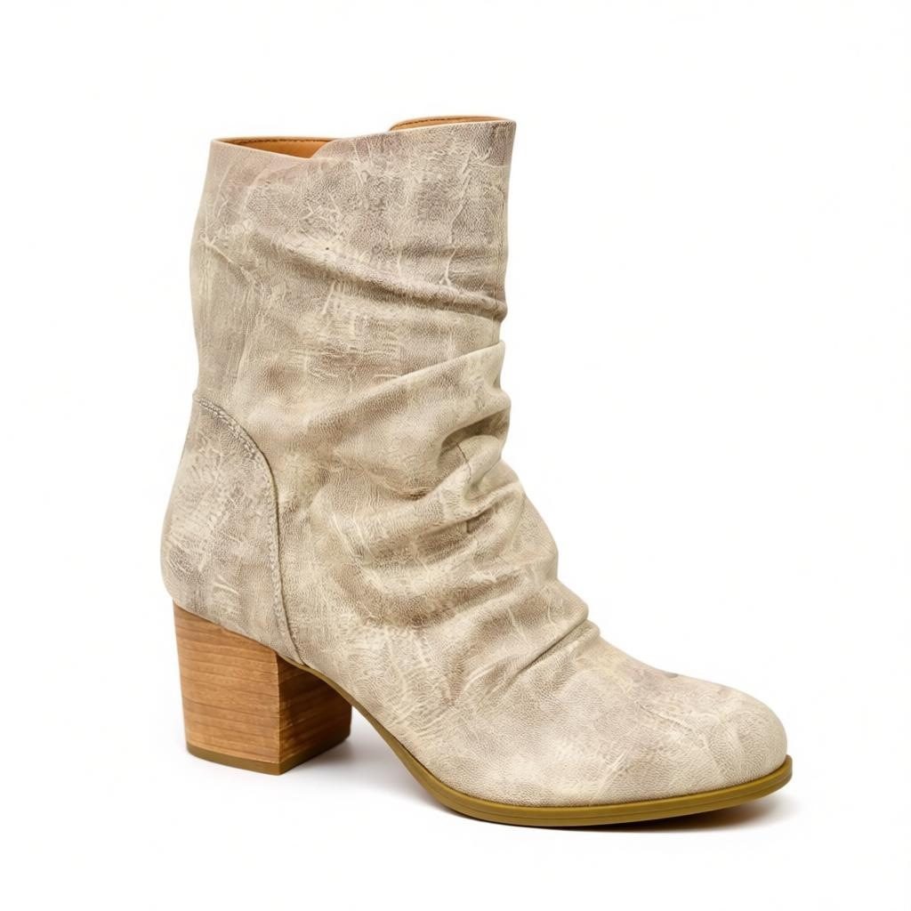 Cream Preston Scrunch Booties