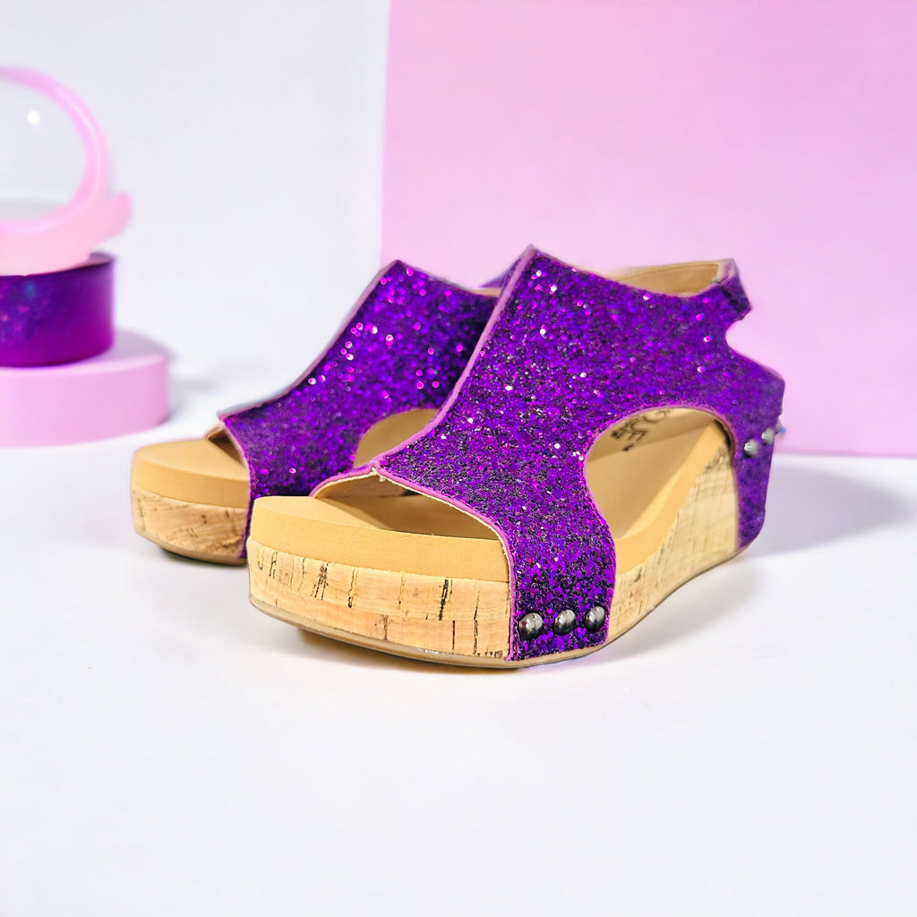 Purple Crush Glitter Carley Wedge