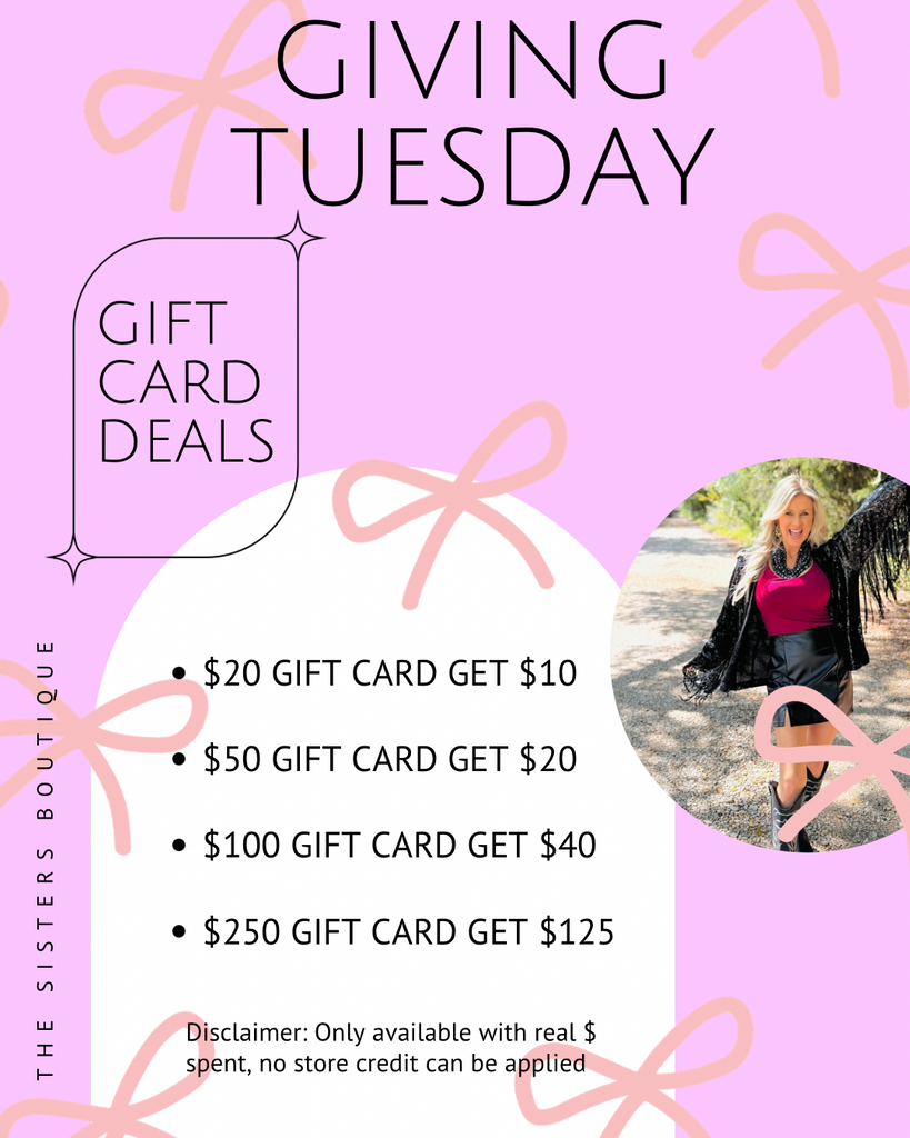 Giving TUESDAY GIFT CARD DEAL!