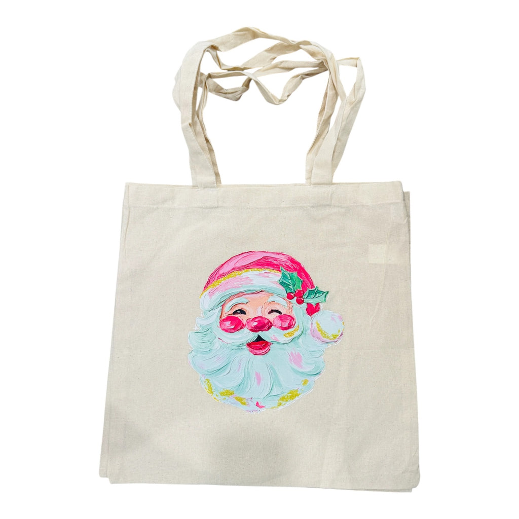 Painted Santa Tote