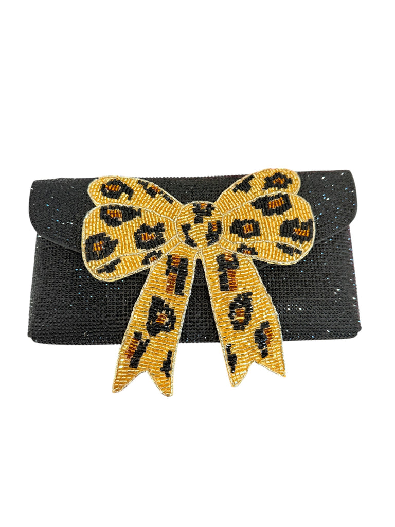 The Beaded Christmas Crossbody - Cheetah