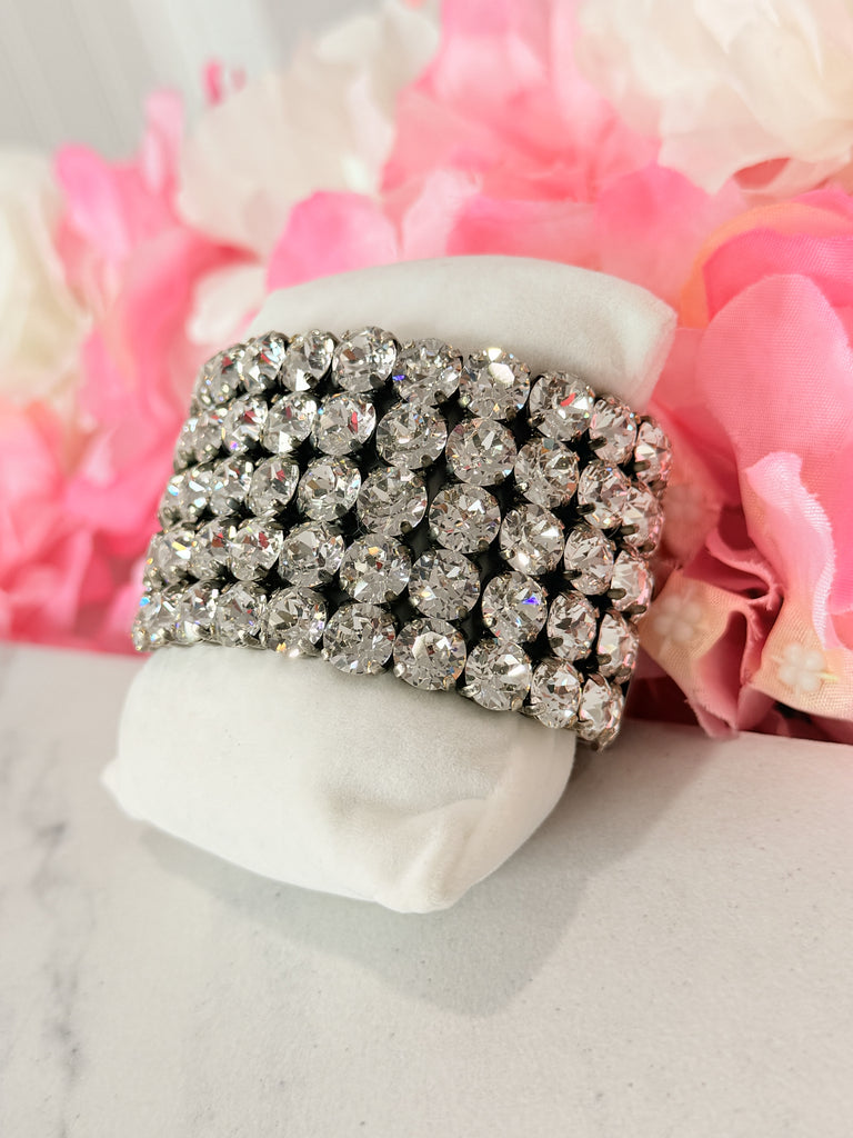 The Olivia Silver 5 Strand Swarovski Bracelet