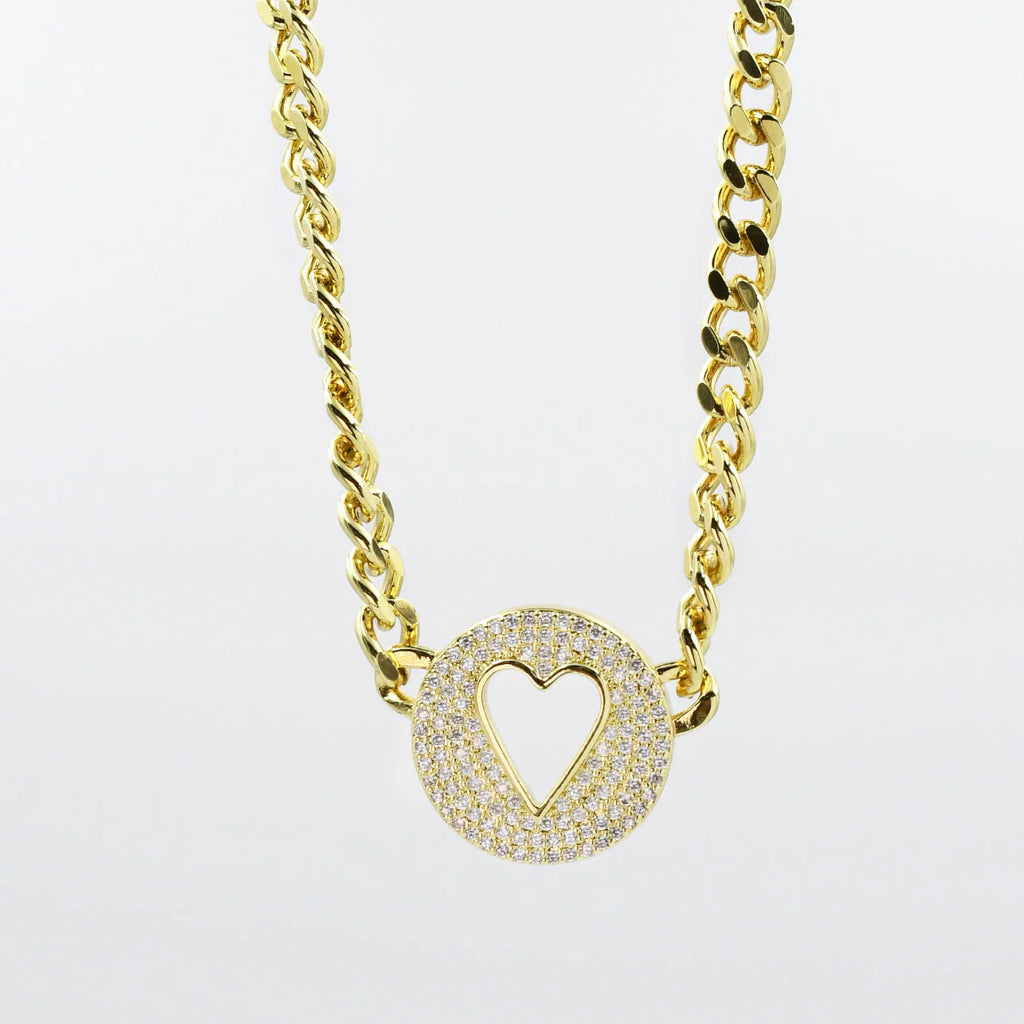Sparkling Golden Love Necklace