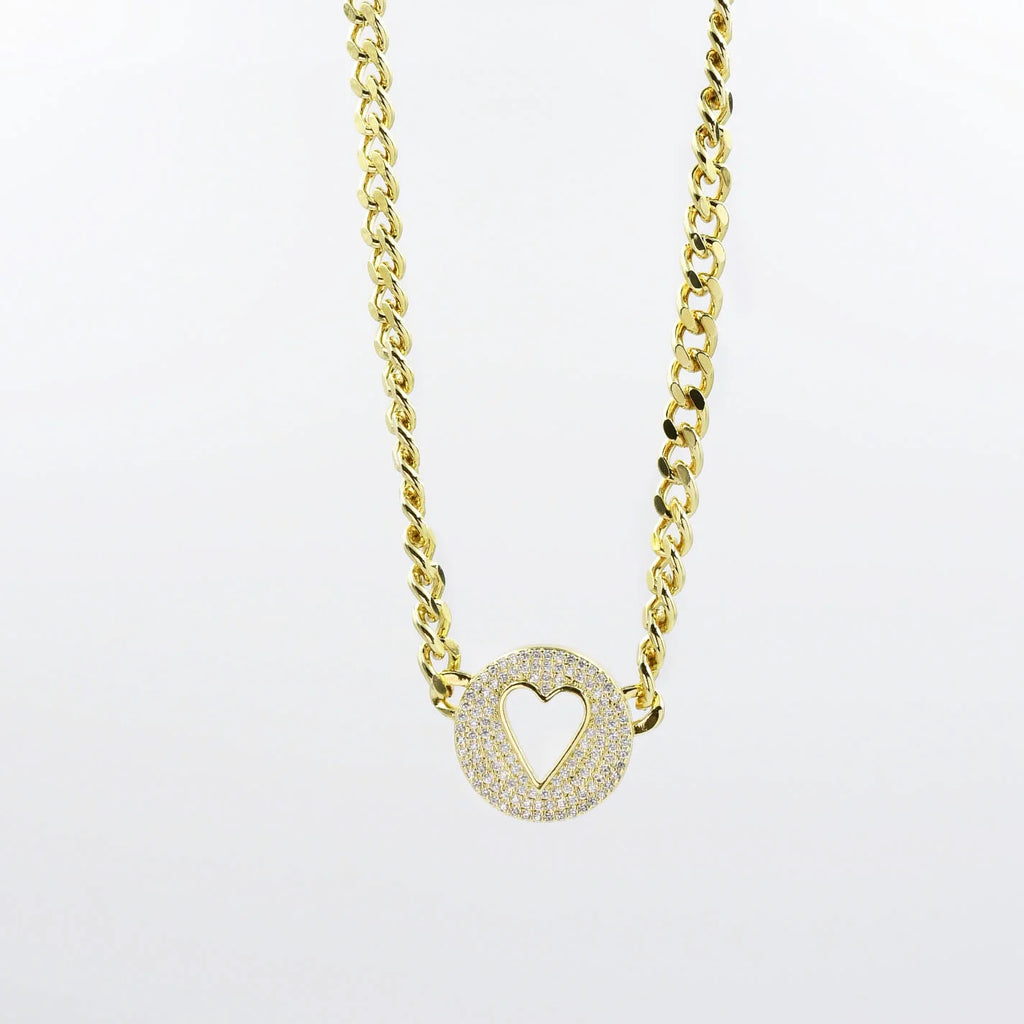 Sparkling Golden Love Necklace