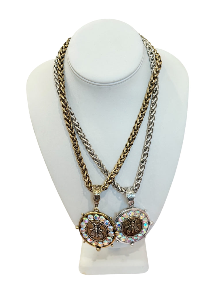 Queen Bee Medallion Necklace